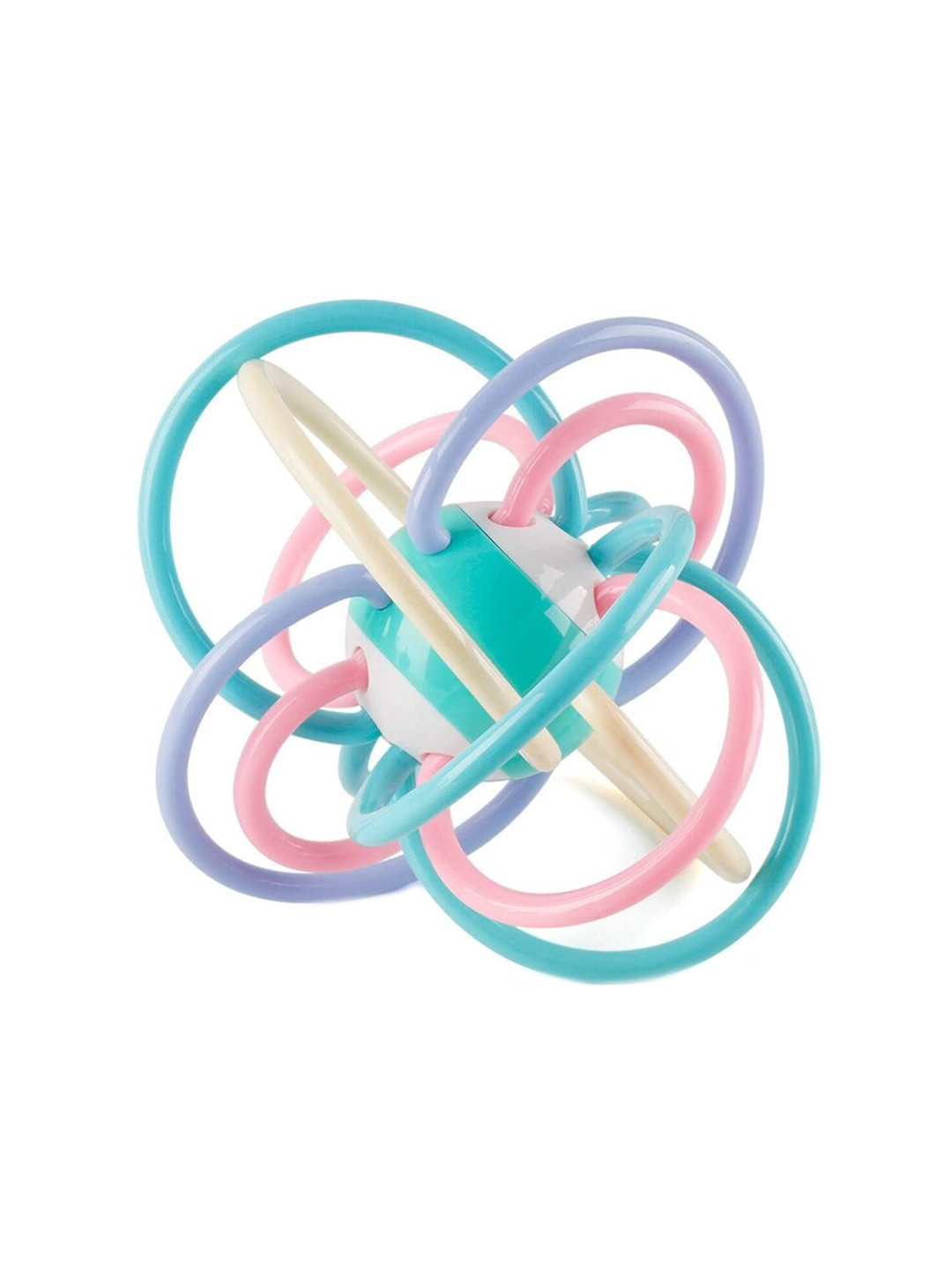

YOUSTYLO Infants Spiral Shaped Silicone Chewable Teether, Blue