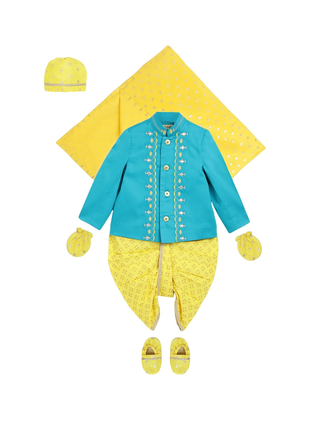 

Tiber Taber Infants Boys Embroidered Apparel Gift Set, Blue