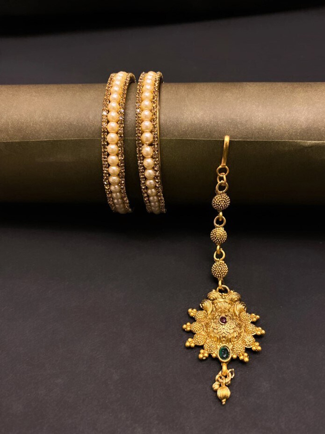 

ATIBELLE Gold-Plated Beaded Jewellery Set