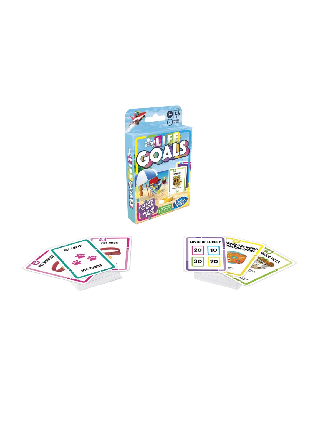 

Hasbro Gaming Unisex Kids The Game of Life Goals Quick-Playing Card Game For Ages 8+, Multi