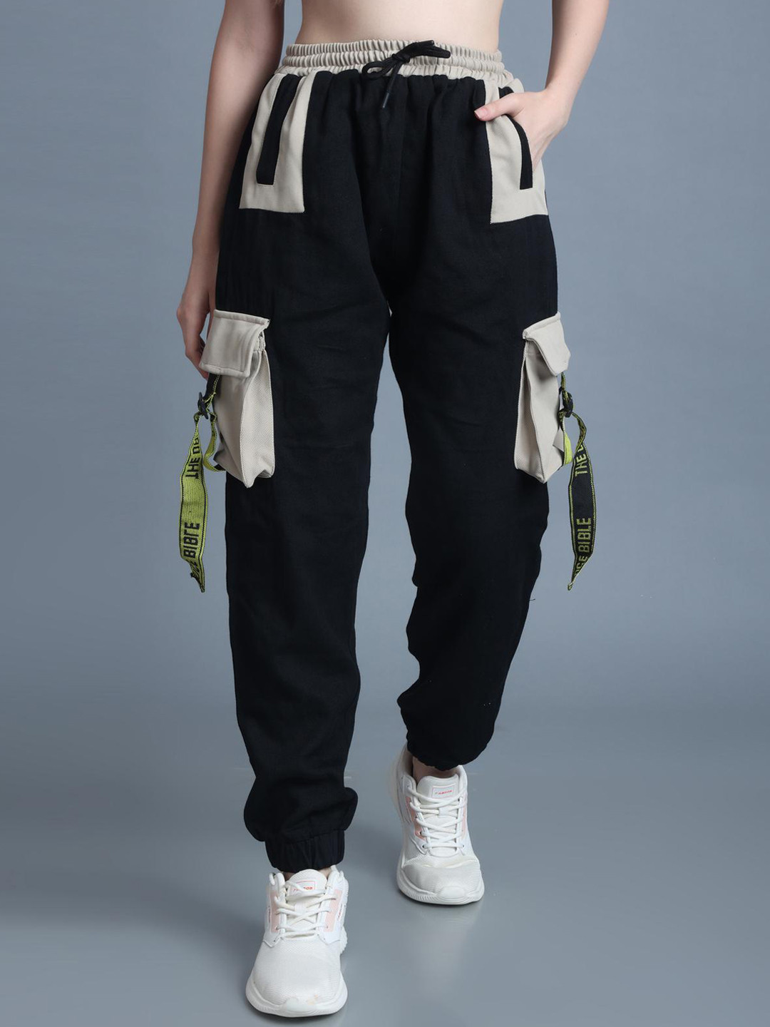 

The Dance Bible Women Drip Tape Relaxed-Fit Anti Odour Joggers, Black