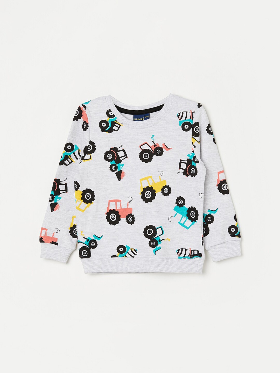 

Juniors by Lifestyle Boys Graphic Printed Cotton Pullover Sweatshirt, Grey melange