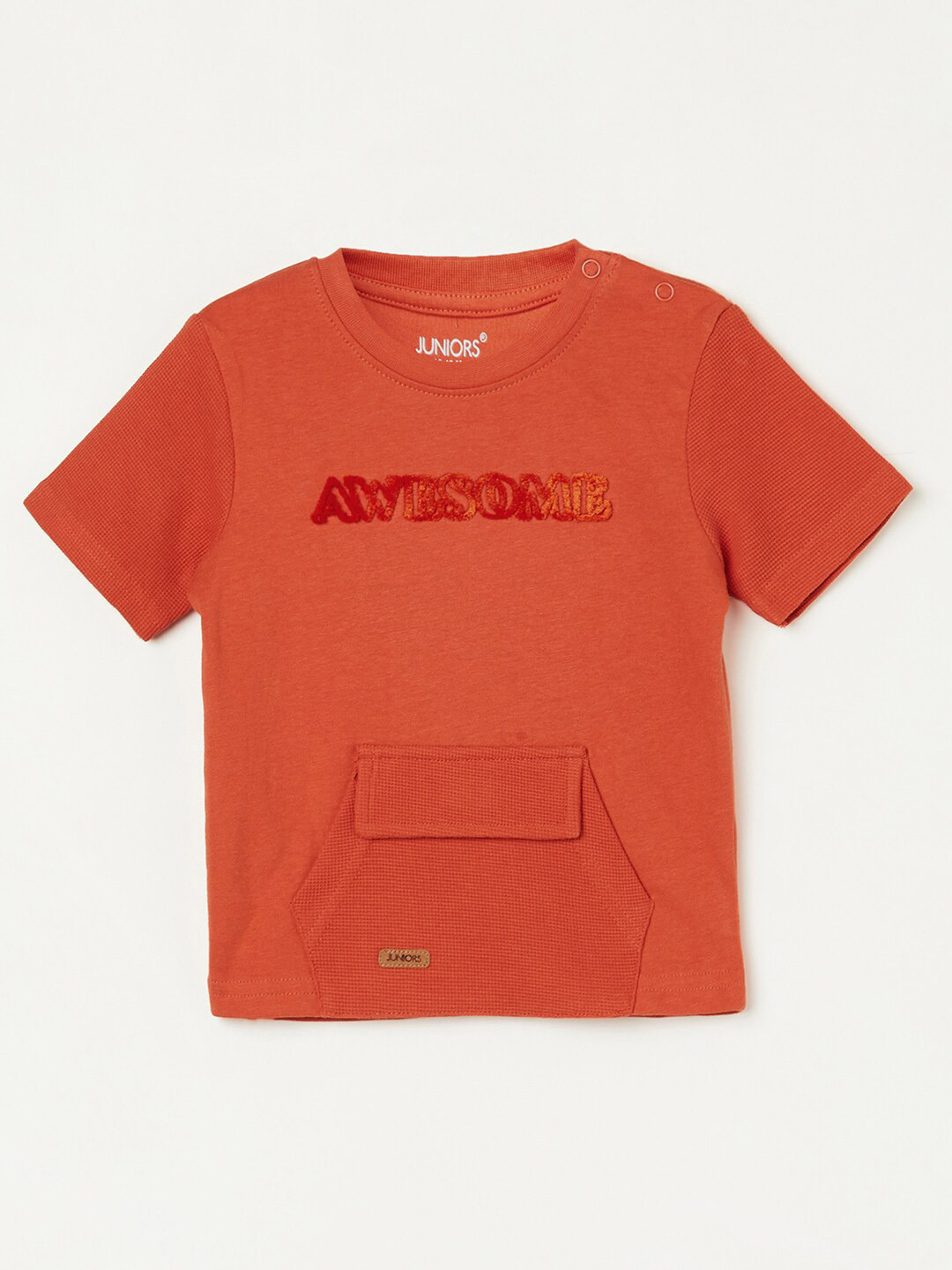 

Juniors by Lifestyle Boys Typography Printed Pure Cotton T-Shirt, Orange