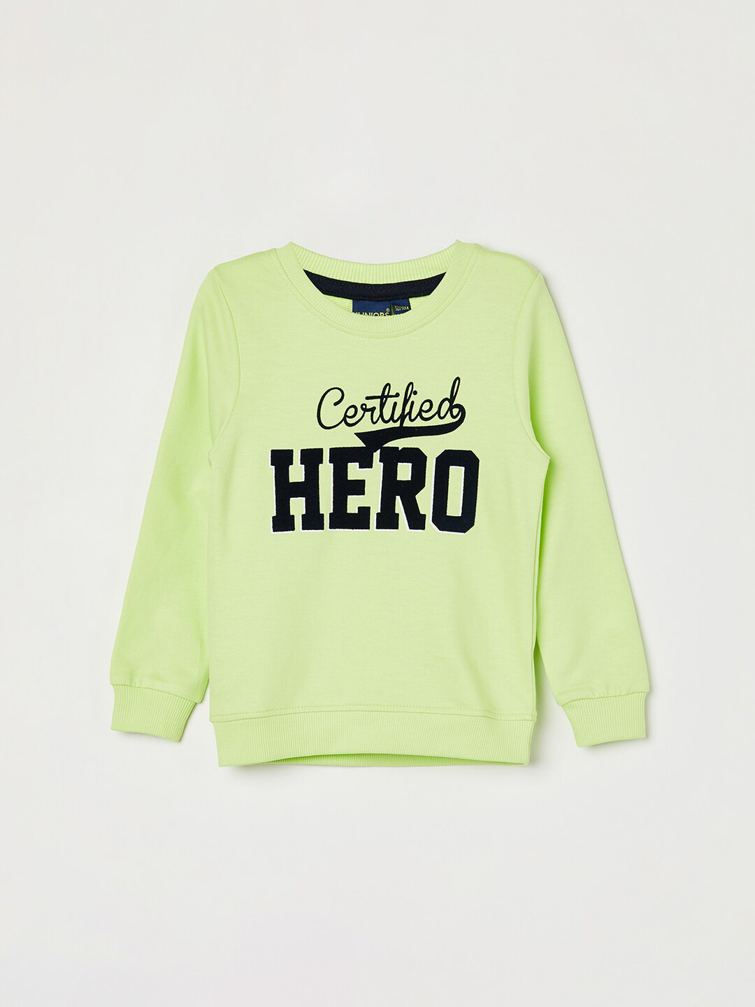 

Juniors by Lifestyle Boys Typography Printed Pure Cotton Sweatshirt, Yellow