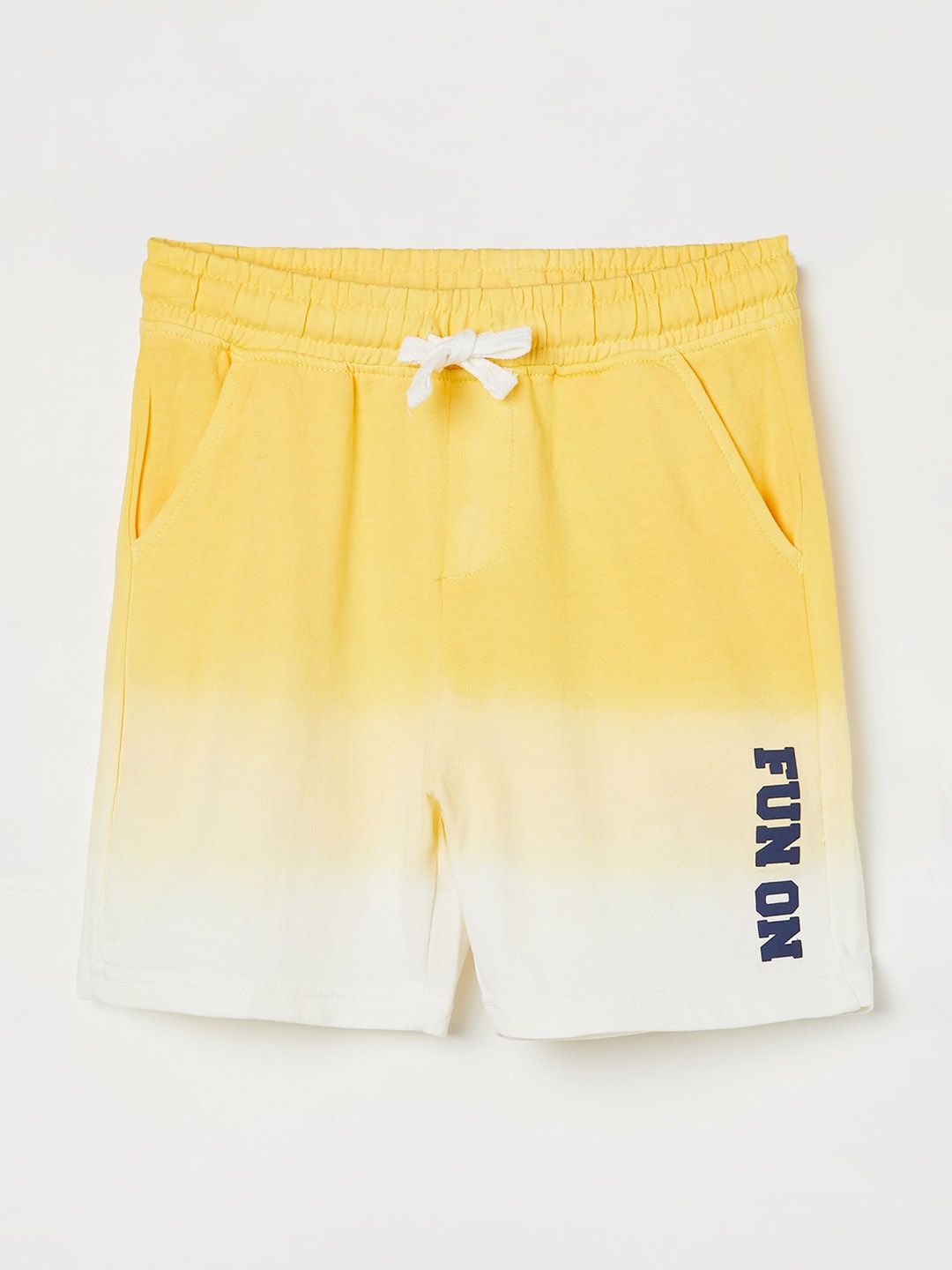 

Fame Forever by Lifestyle Boys Ombre Pure Cotton Shorts, Yellow