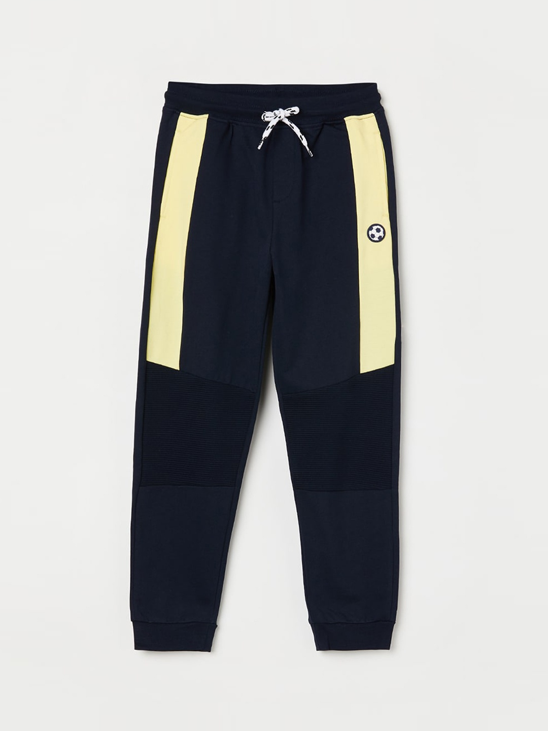 

Fame Forever by Lifestyle Boys Colourblocked Pure Cotton Joggers, Navy blue