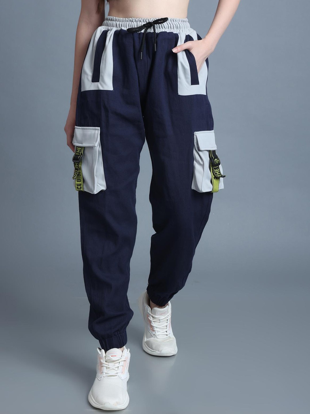 

The Dance Bible Women Mid Rise Relaxed Fit Joggers, Navy blue