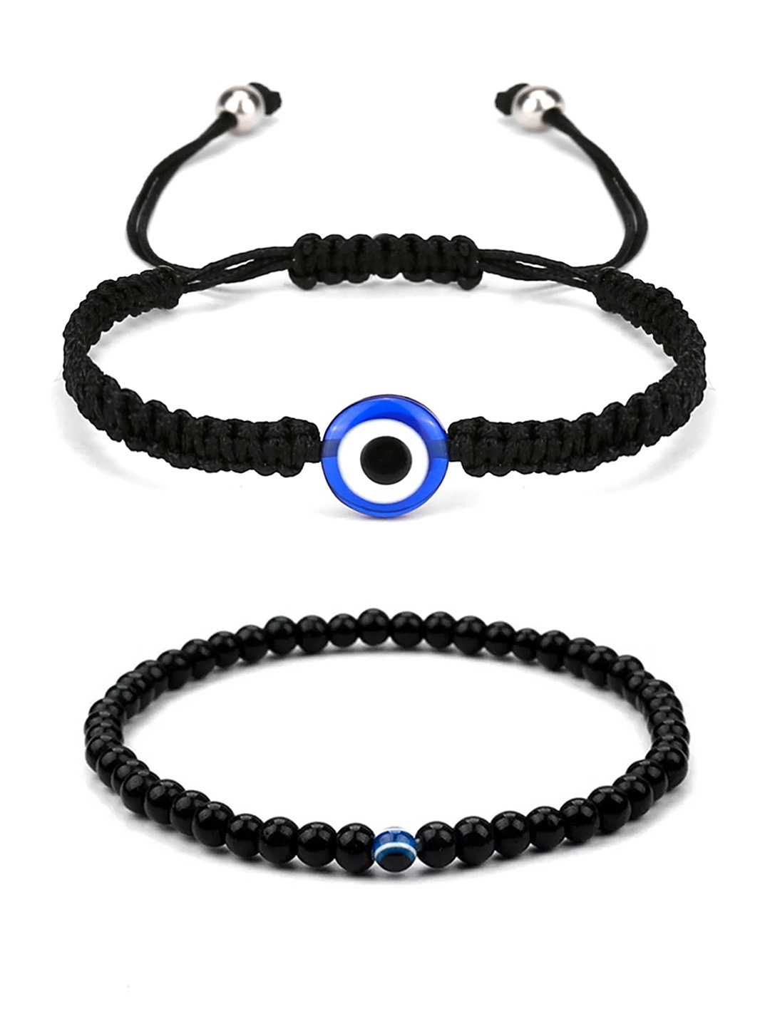 

Yellow Chimes Men 2 Black & Blue Bracelet