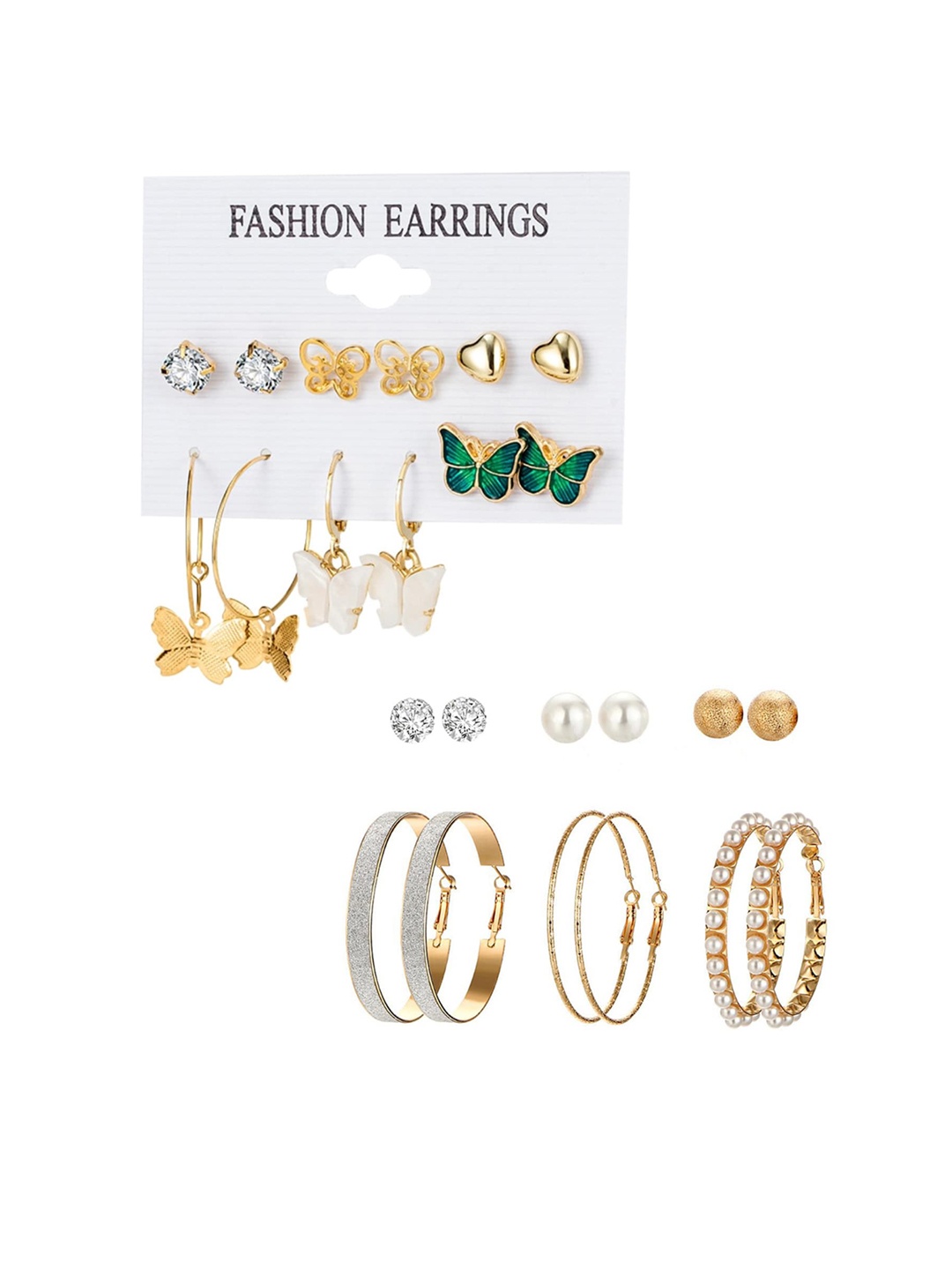 

Yellow Chimes Circular Hoop Earrings, Gold