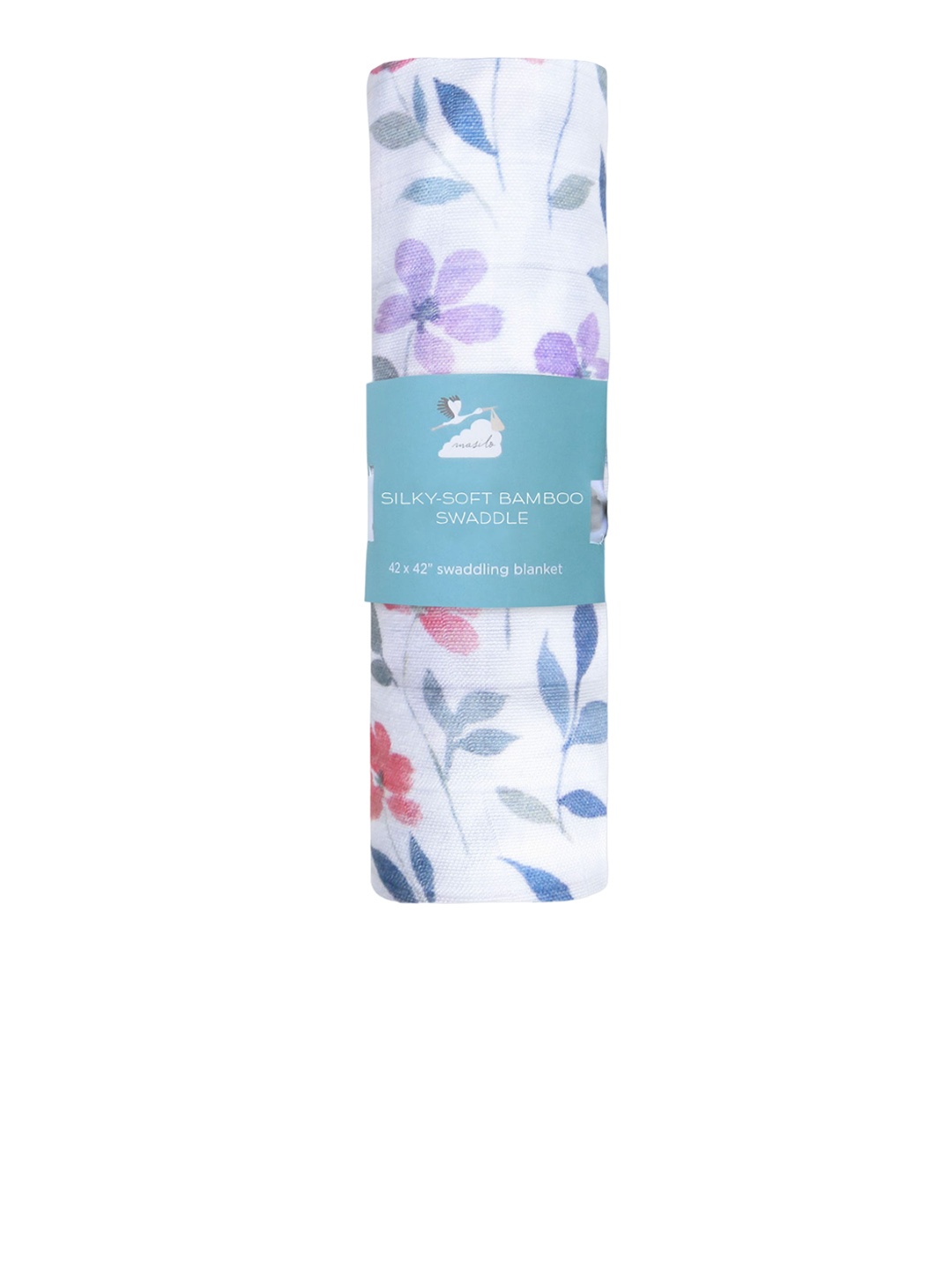 

Masilo Girls Floral Print Pure Bamboo Cotton Muslin Swaddle, Purple