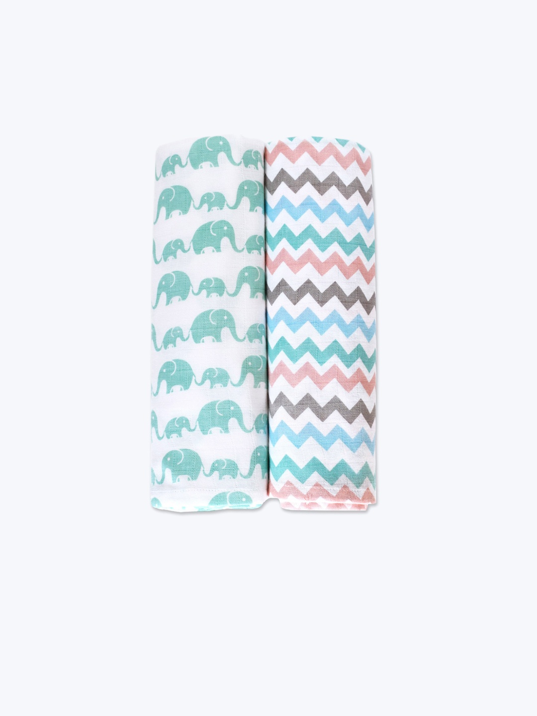 

Masilo Kids Set Of 2 Printed Pure Bamboo Cotton Muslin Swaddle, Green