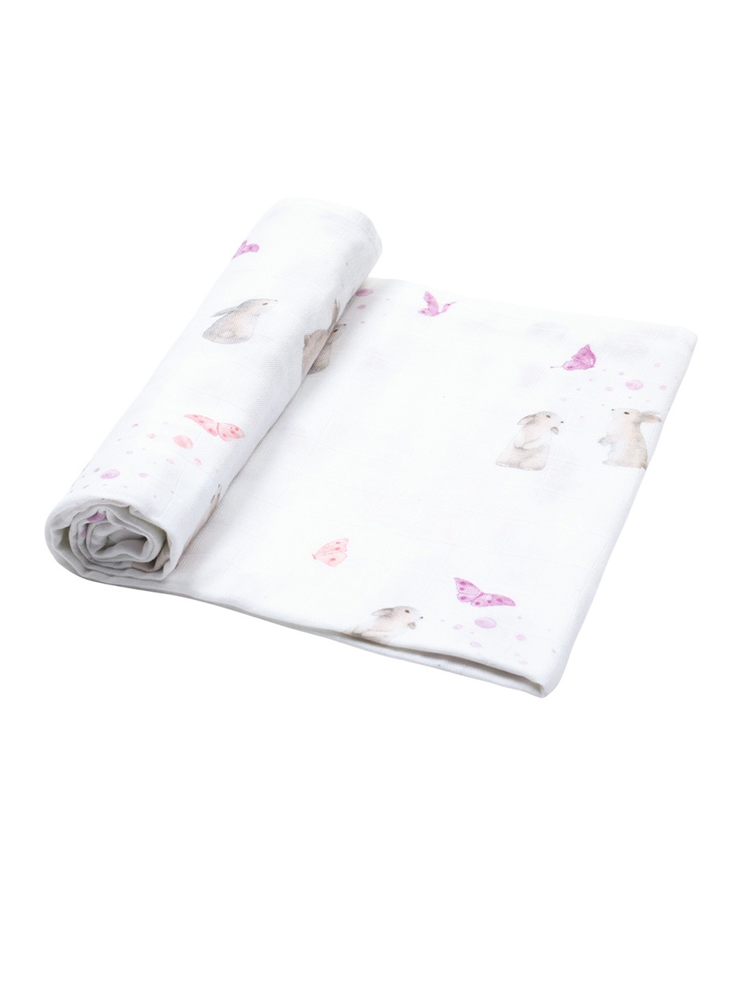 

Masilo Girls Printed Pure Bamboo Cotton Muslin Swaddle, Purple