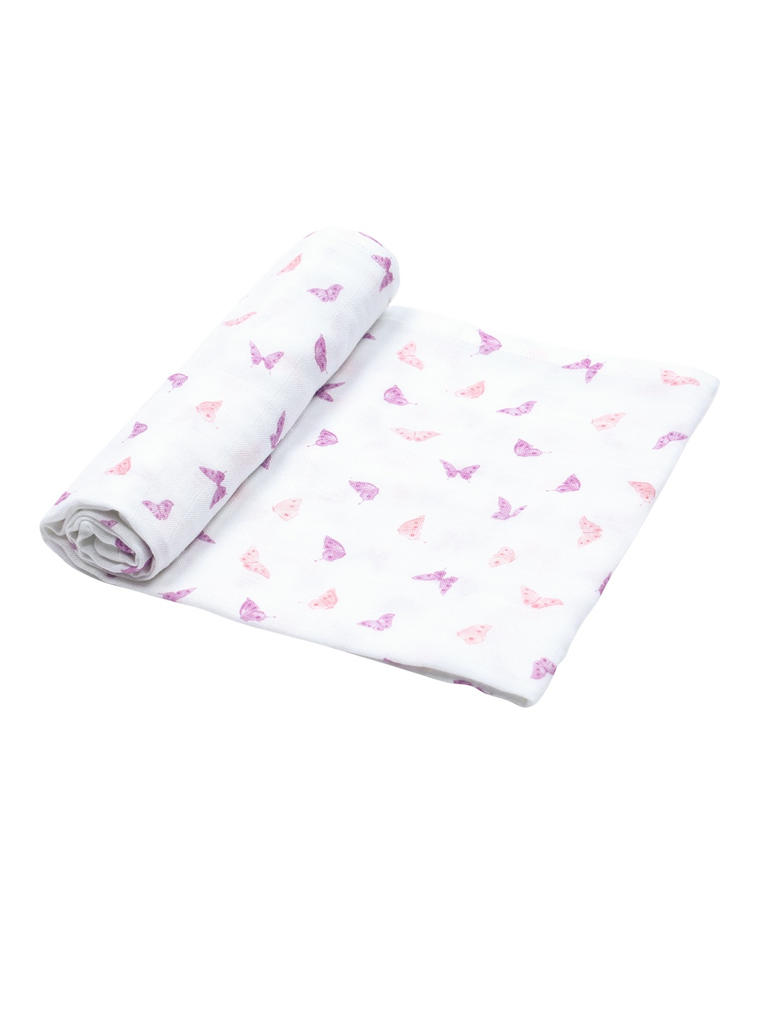 

Masilo Girls Butterfly Print Pure Bamboo Cotton Muslin Swaddle, White