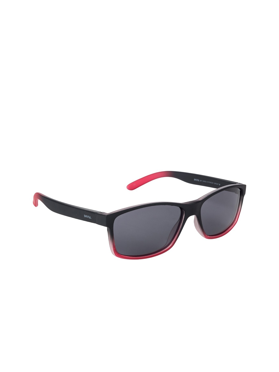 

INVU Men Rectangle Sunglasses With UV Protected Lens B2623C, Grey