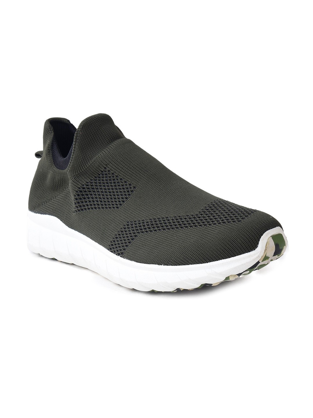 

IMPAKTO Men Slip On Walking Shoes, Olive