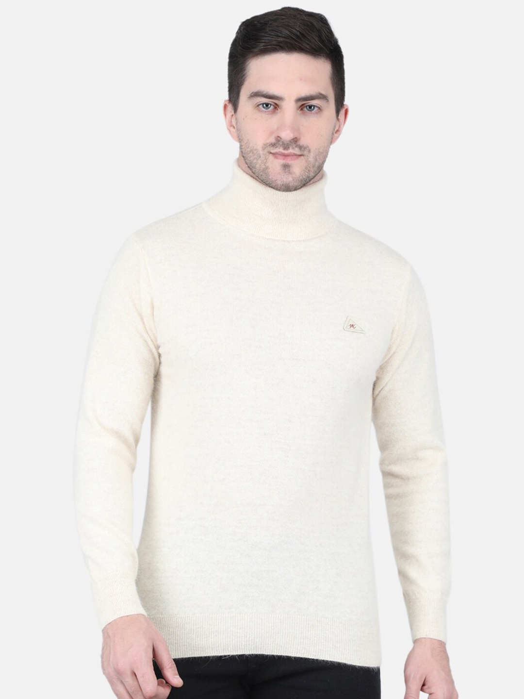

Monte Carlo Turtle Neck Woollen Pullover, Cream