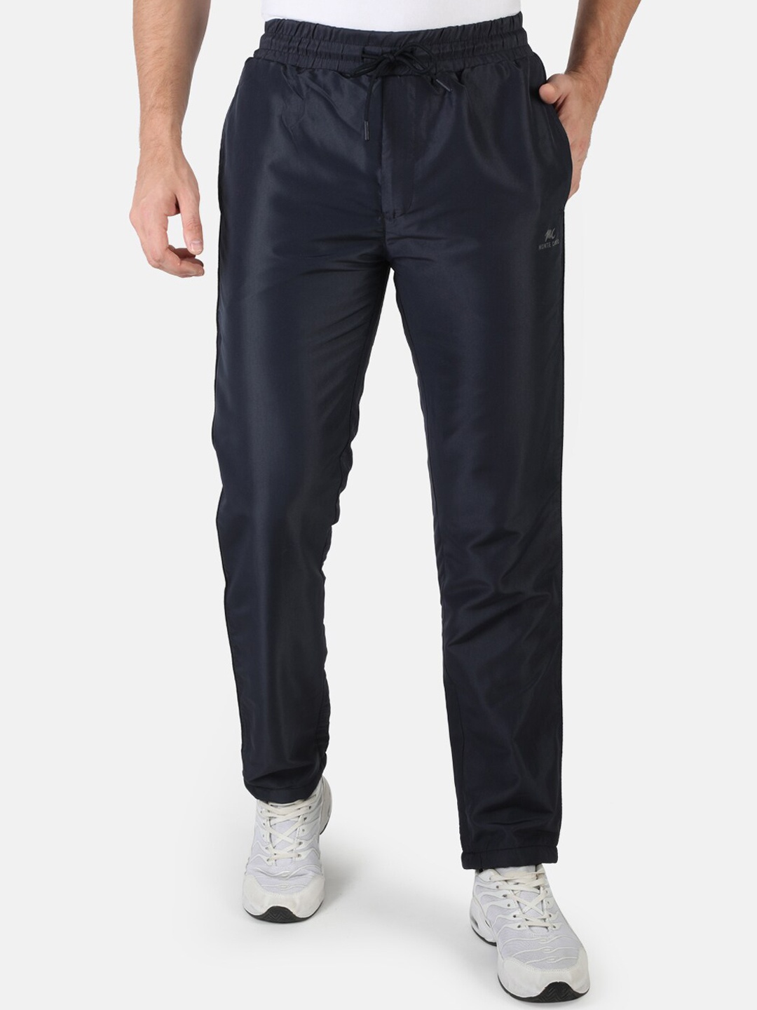 

Monte Carlo Men Mid Rise Track Pants, Navy blue