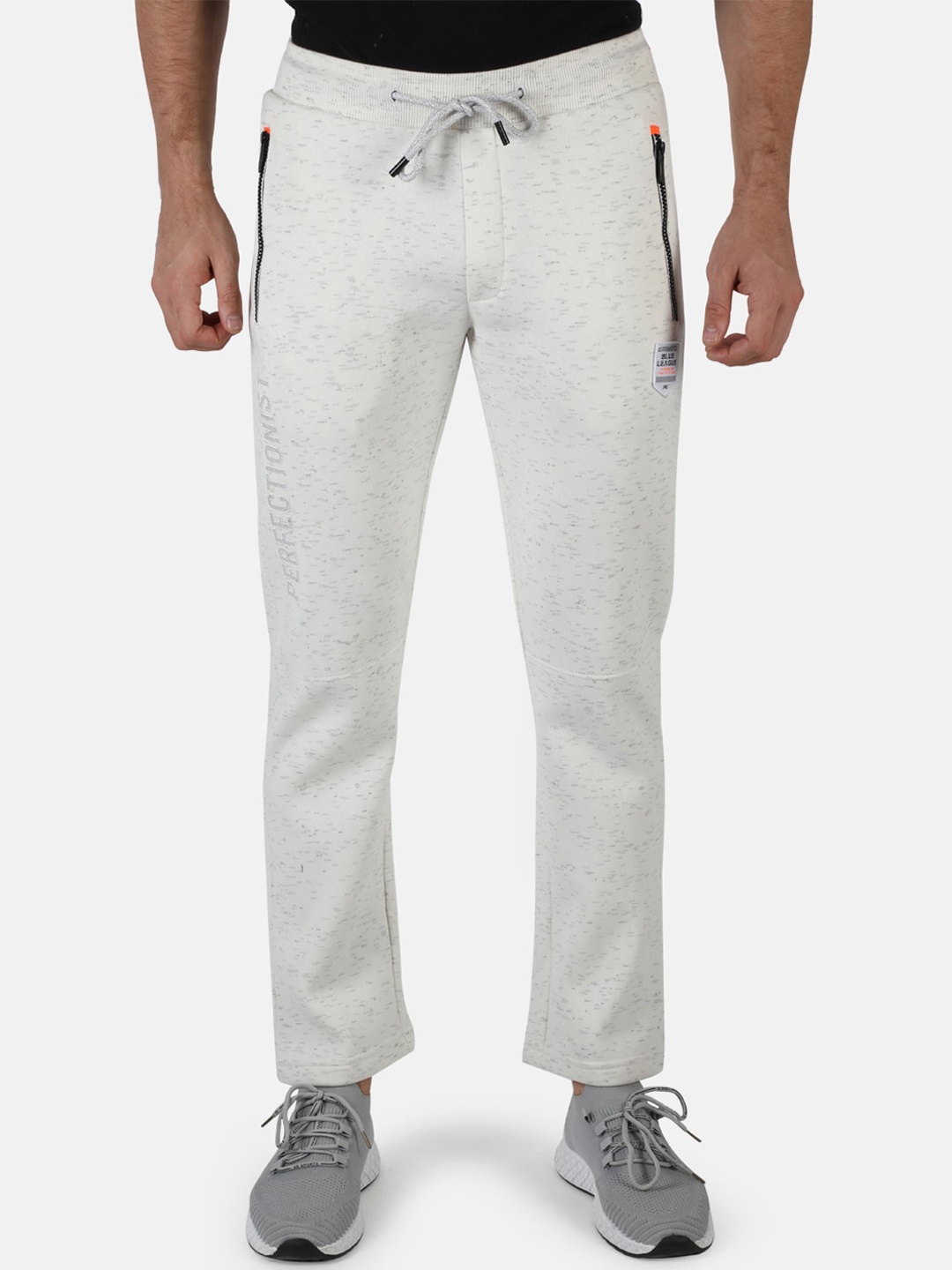 

Monte Carlo Men Mid-Rise Track Pants, Grey melange