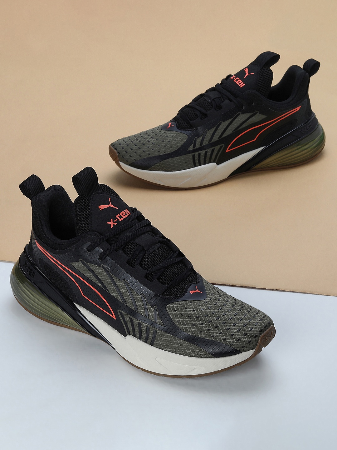 

Puma Unisex X-Cell Action Running Shoes, Olive