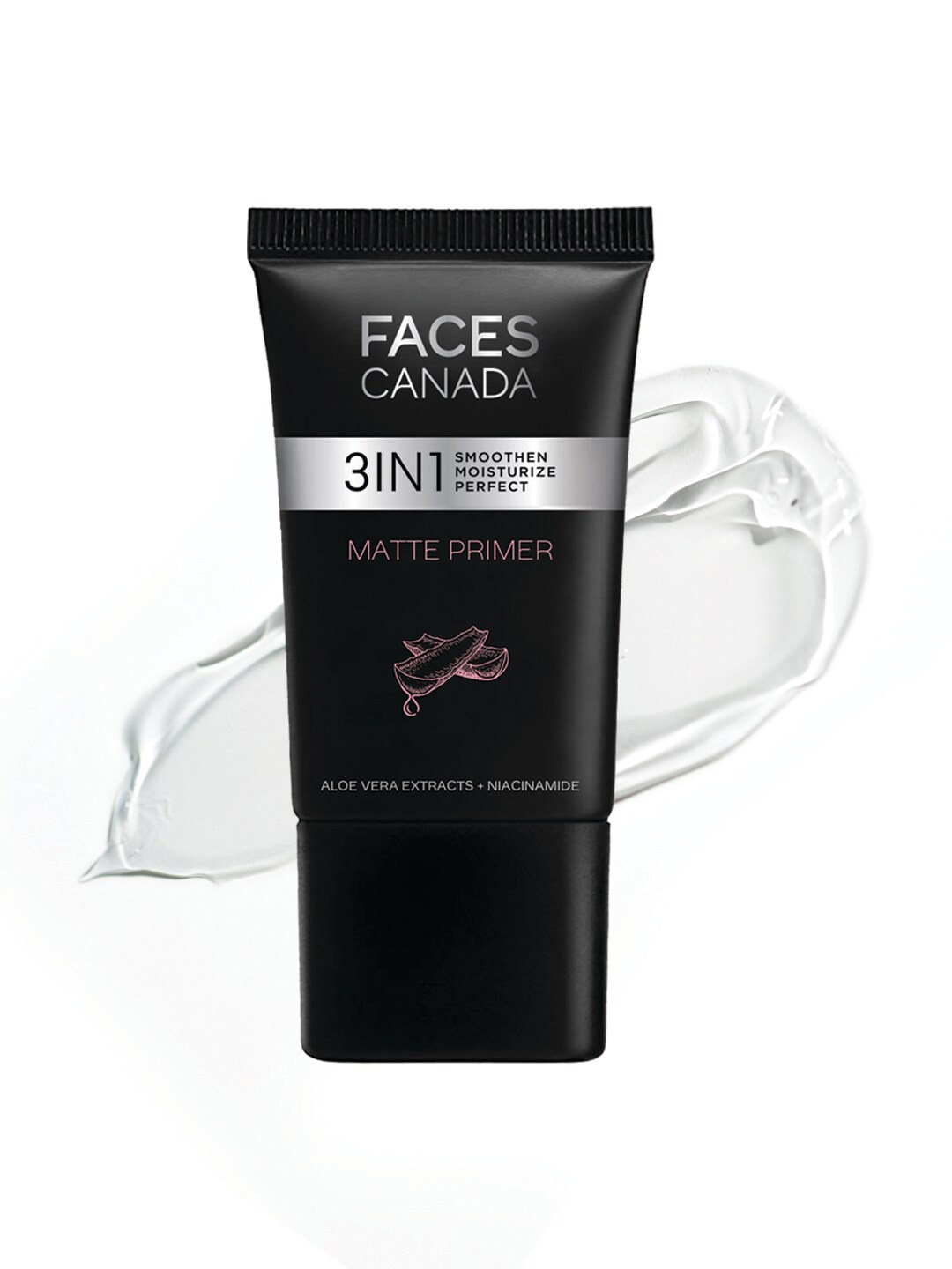 

FACES CANADA 3 In 1 Matte Face Primer with Aloe Vera & Niacinamide - 30g, Black