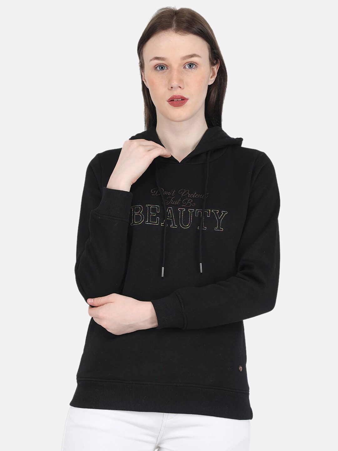 

Monte Carlo Typography Printed Hooded Sweatshirt, Black