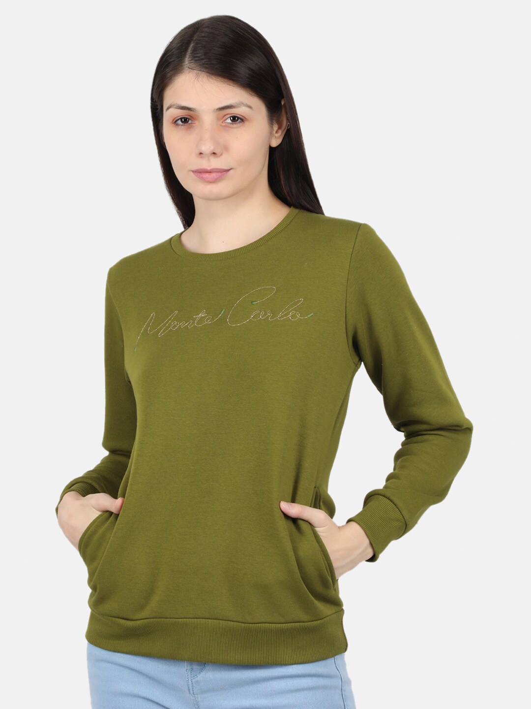 

Monte Carlo Typography Printed Sweatshirt, Green