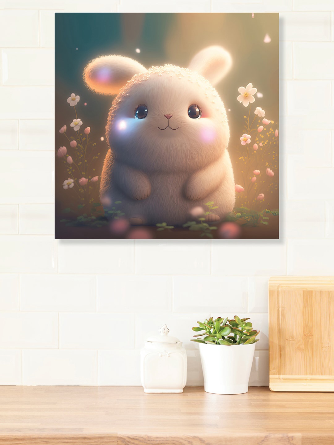 

RANDOM Brown & White Baby Bunny Canvas Wall Art