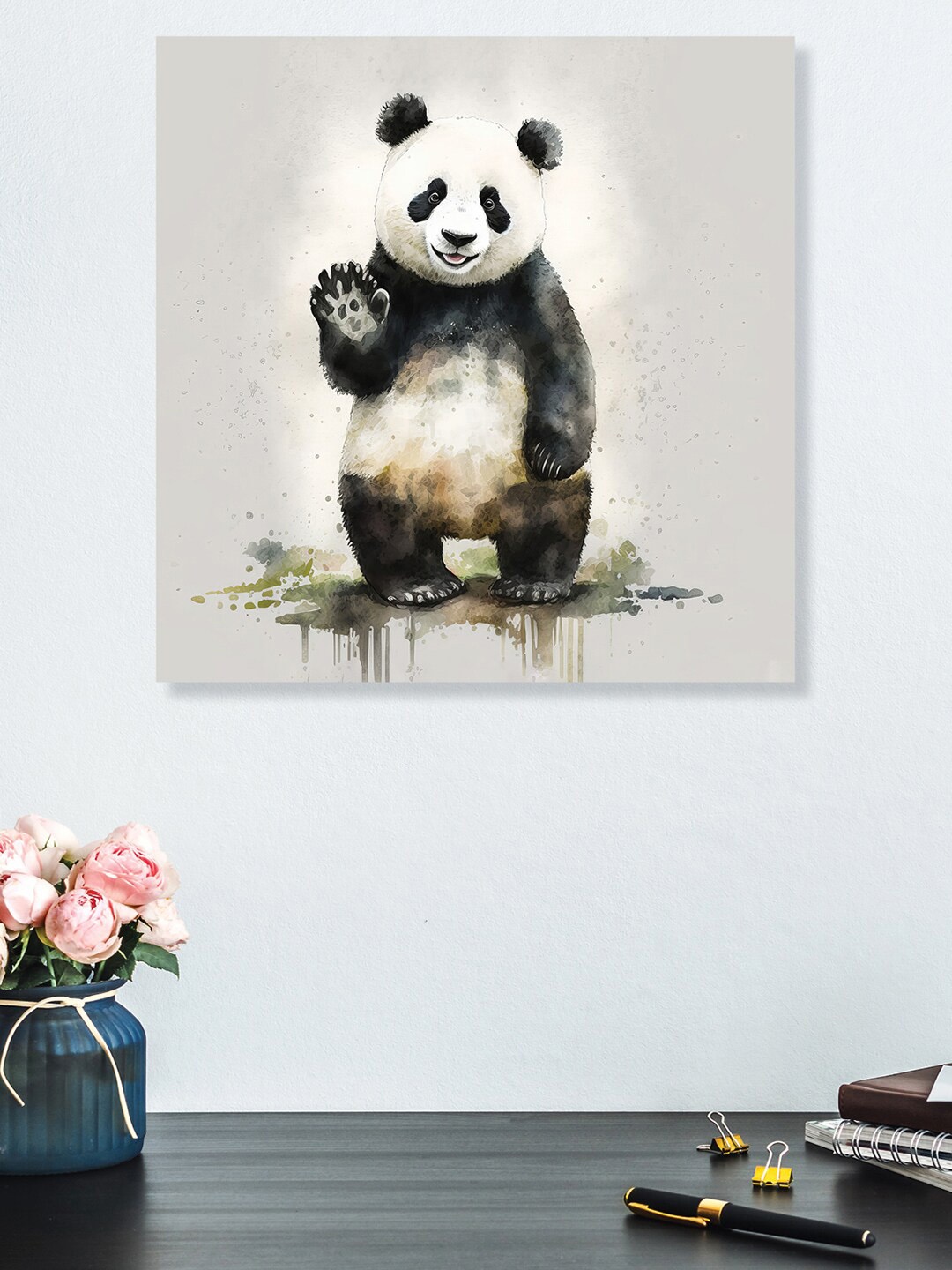 

RANDOM Black & White Panda Painting Wall Art