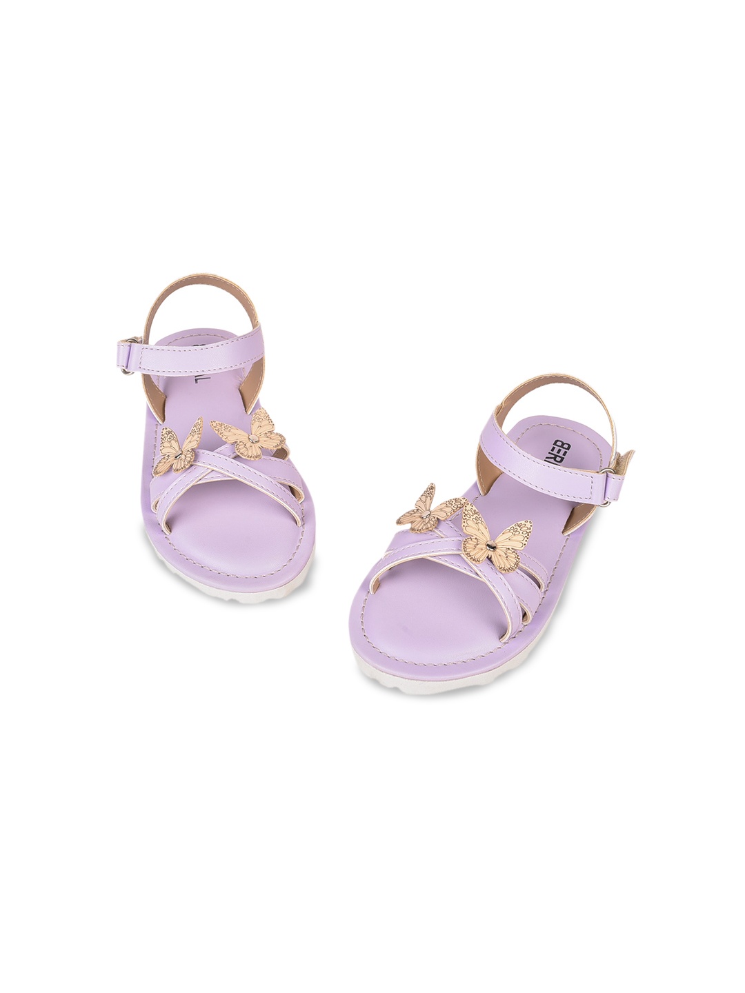 

BEREAL Girls Embellished Open Toe Flats, Lavender