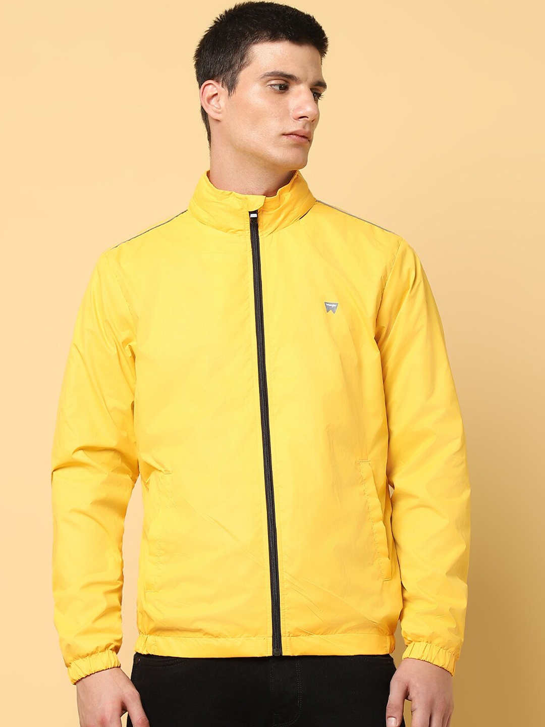 

Wrangler Stand Collar Bomber Jacket, Yellow