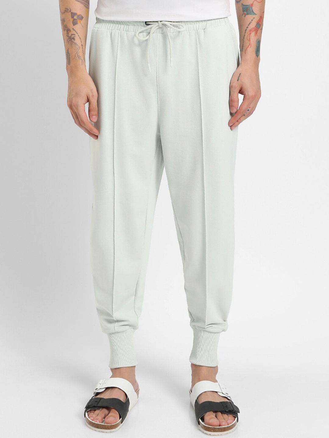 

Bewakoof Air 1.0 Men Off White Relaxed-Fit Joggers