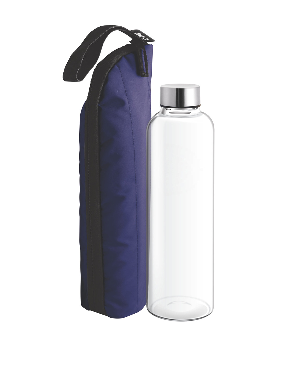 

Treo Transparent & Orange Swag Borosilicate Bottle with Jacket 750 ml