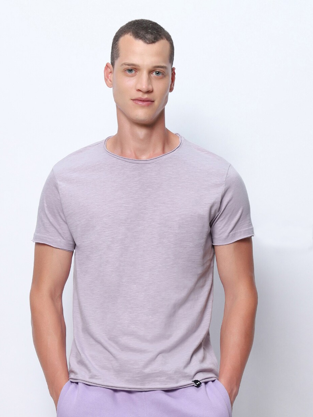

Bewakoof Air 1.0 Men Round Neck T-shirt, Purple