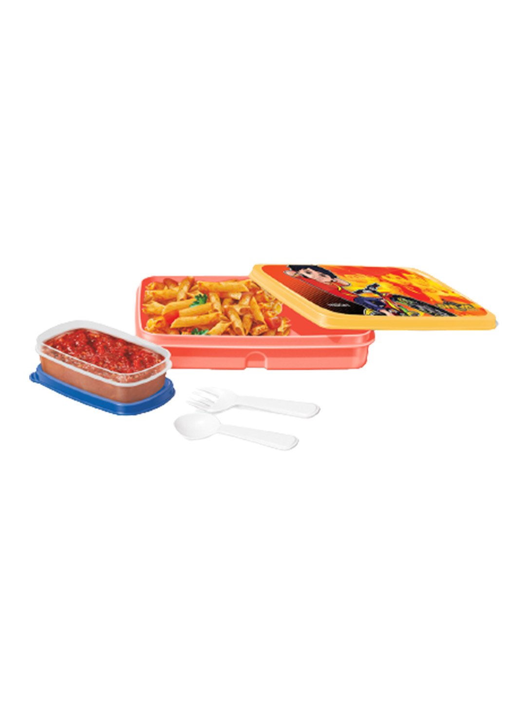 

Milton Gusto Orange-Coloured Shiva Printed Plastic Tiffin 700 ml