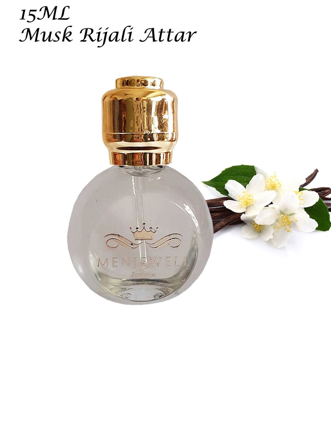 

Menjewell Musk Rijli Attar Perfume - 15 ml, White