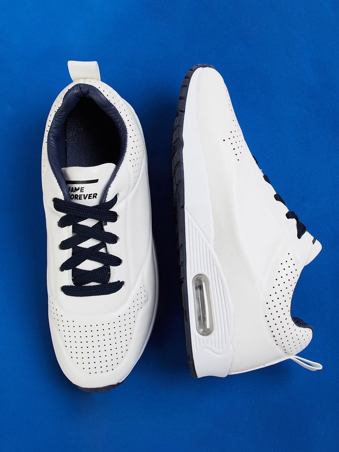

Fame Forever by Lifestyle Boys Perforated Lace-Up Sneakers, White