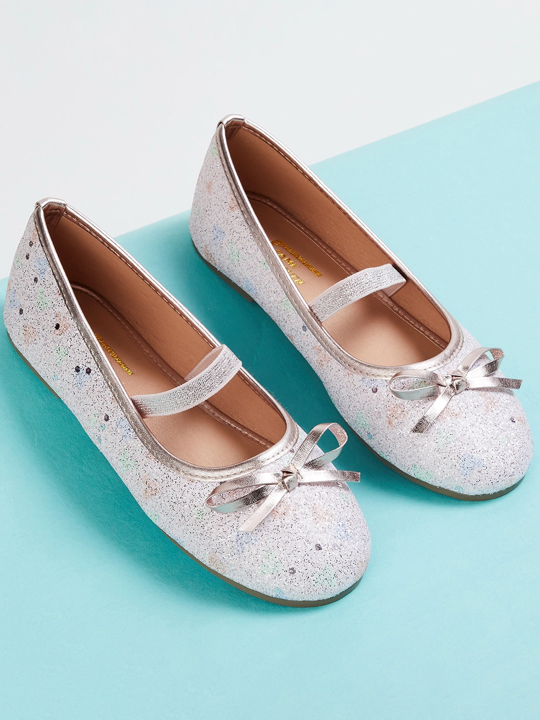 

Fame Forever by Lifestyle Girls Bow Embellished Ballerinas, Pink