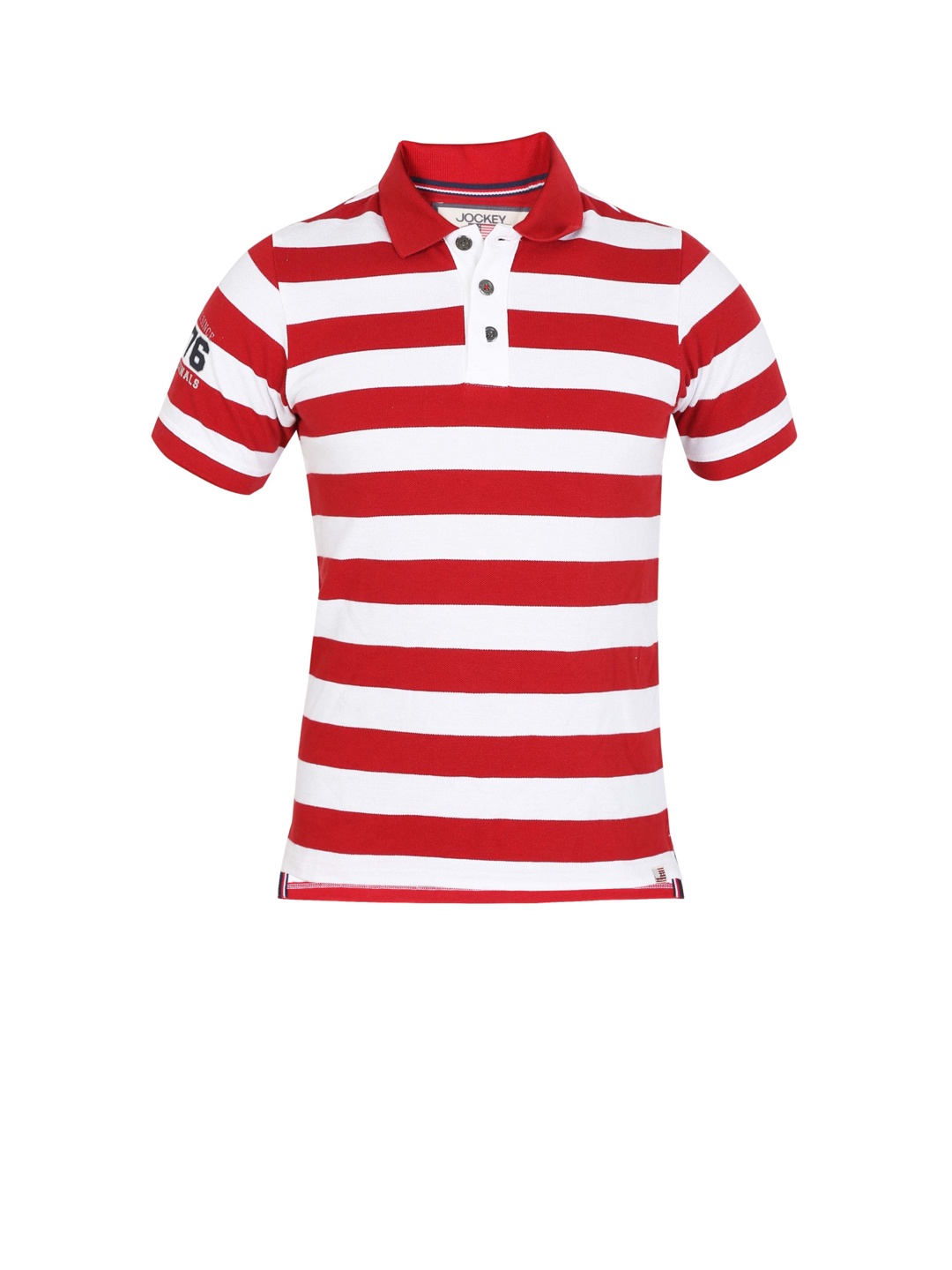 

Jockey Boys Red & White Striped Polo T-shirt