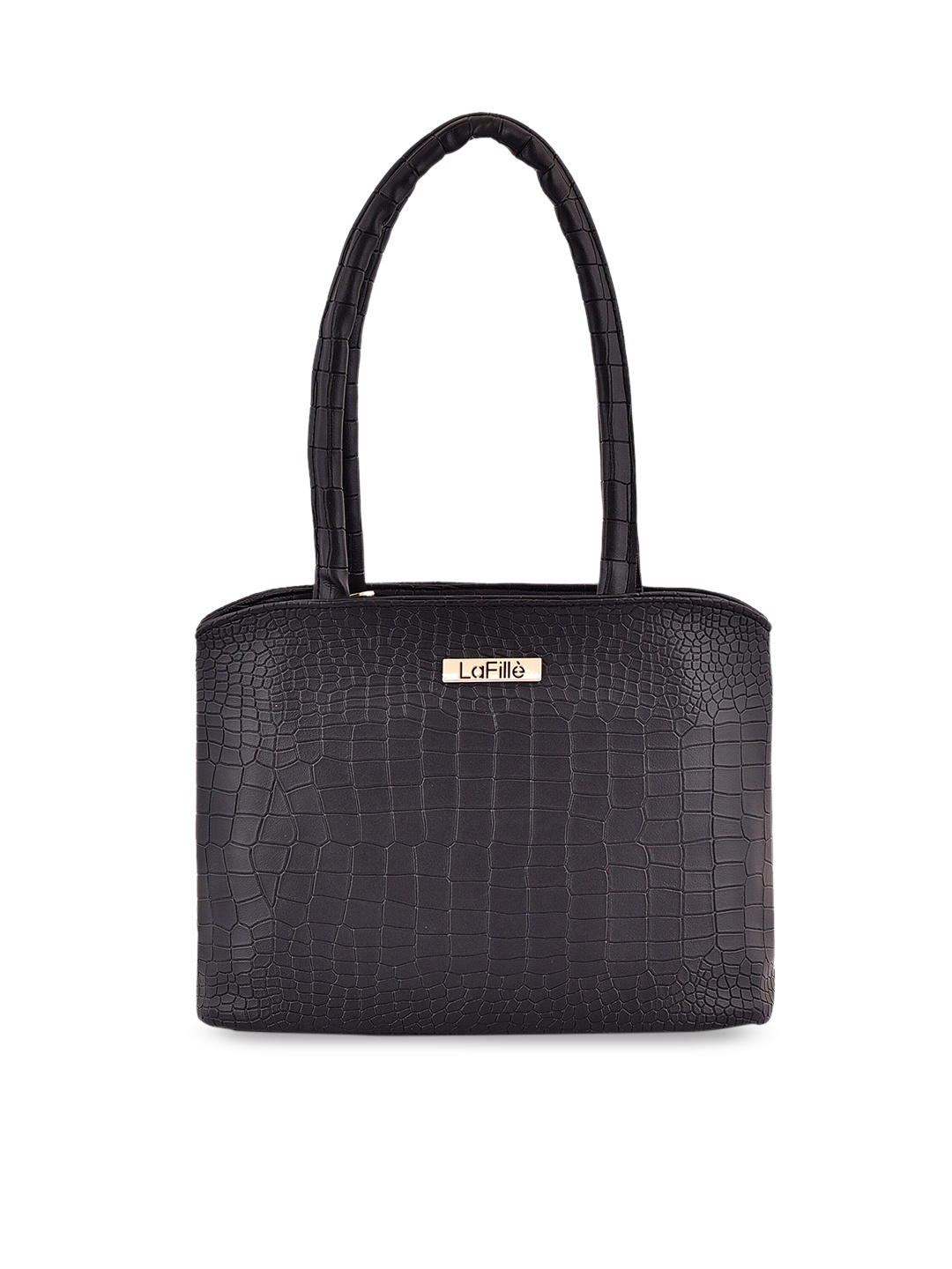 

LaFille Textured Structured Shoulder Bag, Black