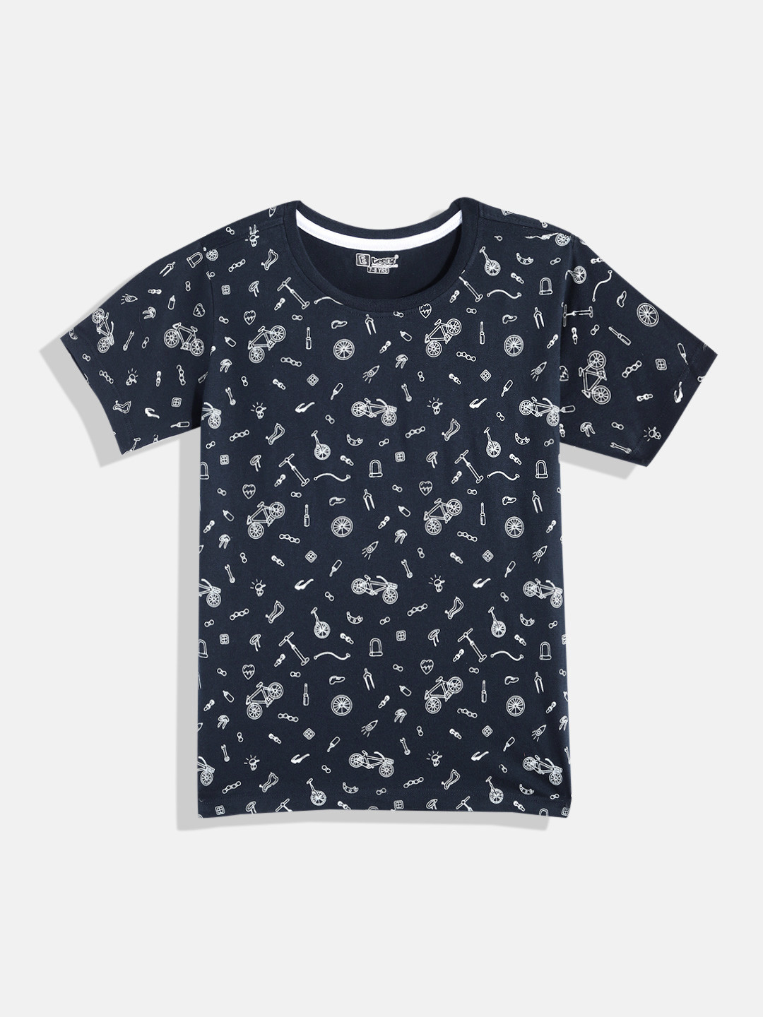 

Eteenz Boys Premium Cotton Graphic Printed T-shirt, Navy blue