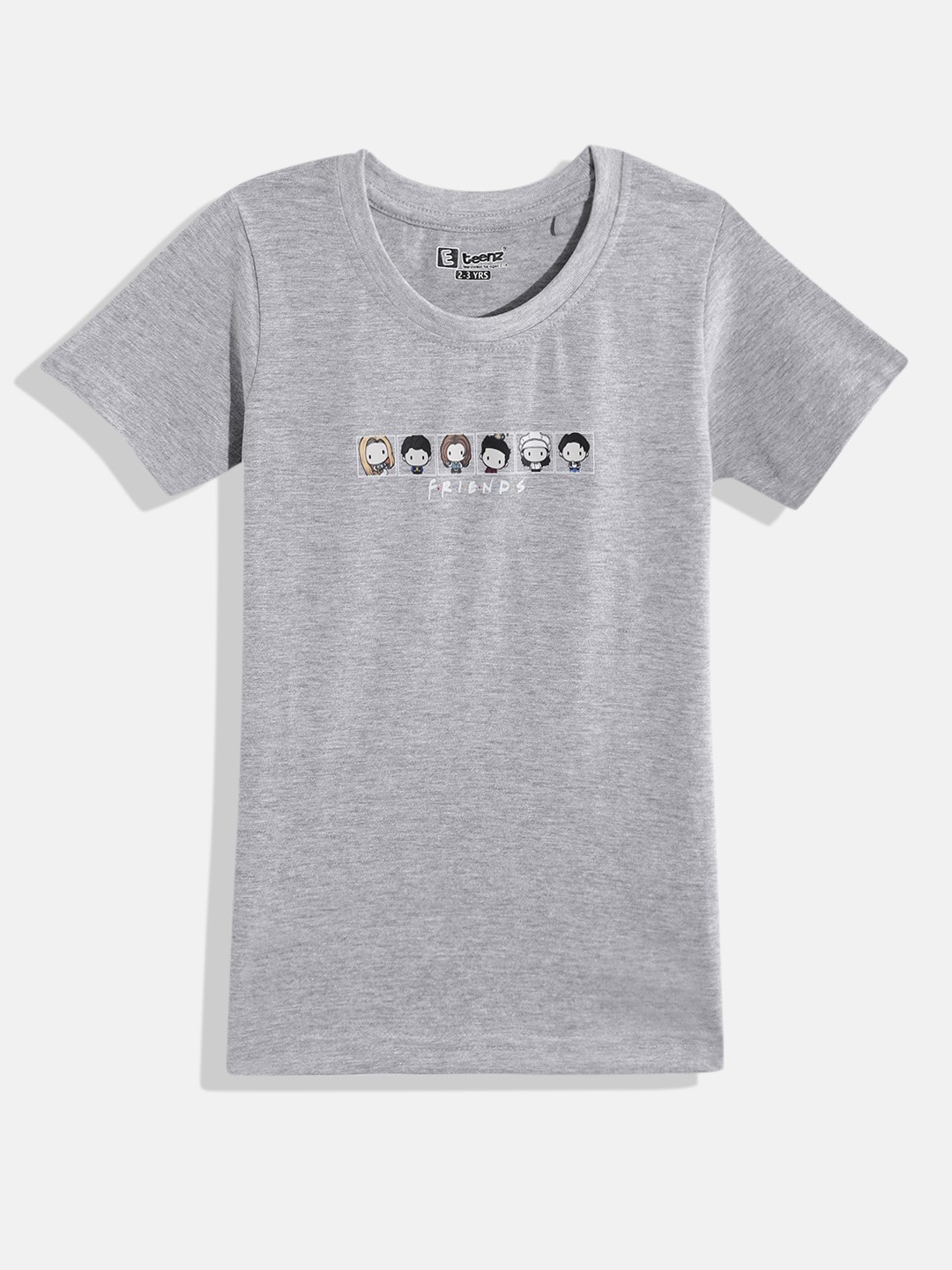 

Eteenz Boys Graphic Printed Premium Cotton T-shirt, Grey melange