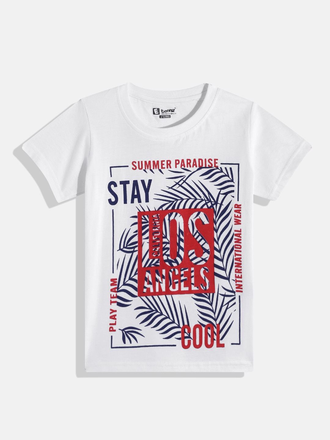 

Eteenz Boys Premium Cotton Graphic Printed T-shirt, White