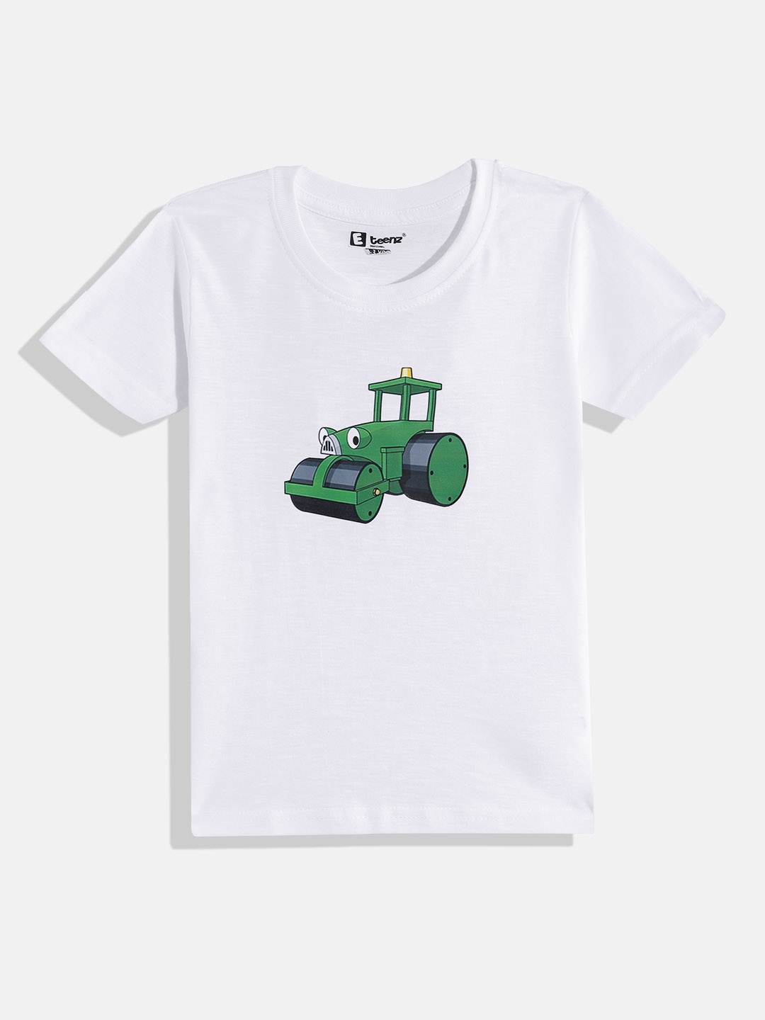 

Eteenz Boys Premium Cotton Graphic Printed T-shirt, White
