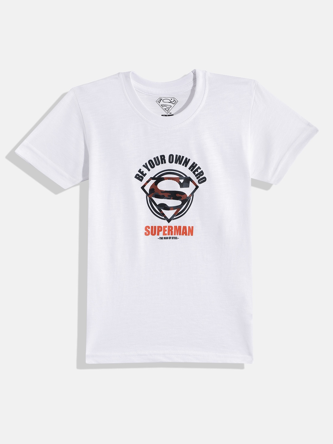 

Eteenz Boys Premium Cotton Superman Printed T-shirt, White