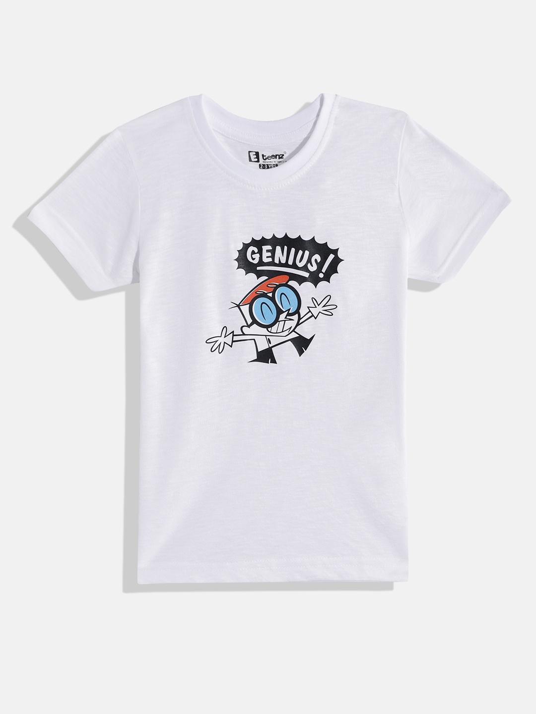 

Eteenz Boys Premium Cotton Dexter Printed T-shirt, White