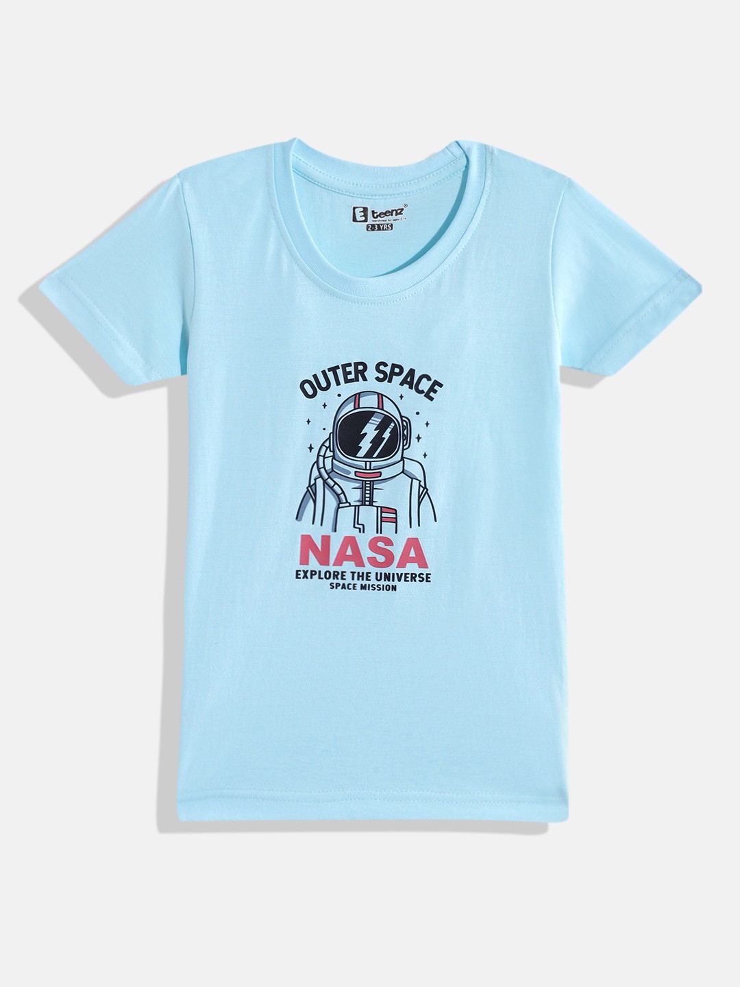 

Eteenz Boys Premium Cotton Printed T-shirt, Blue