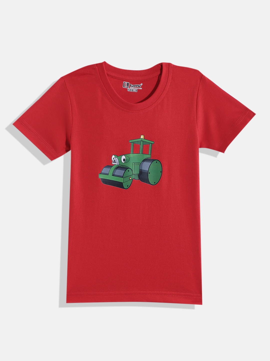 

Eteenz Boys Premium Cotton Printed T-shirt, Red