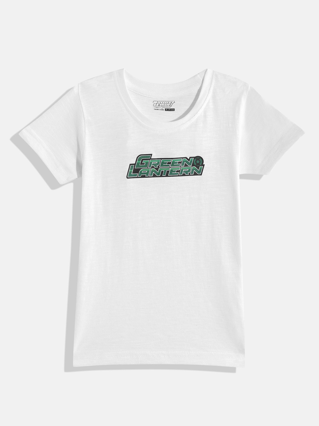 

Eteenz Boys Premium Cotton Green Lantern Printed T-shirt, White