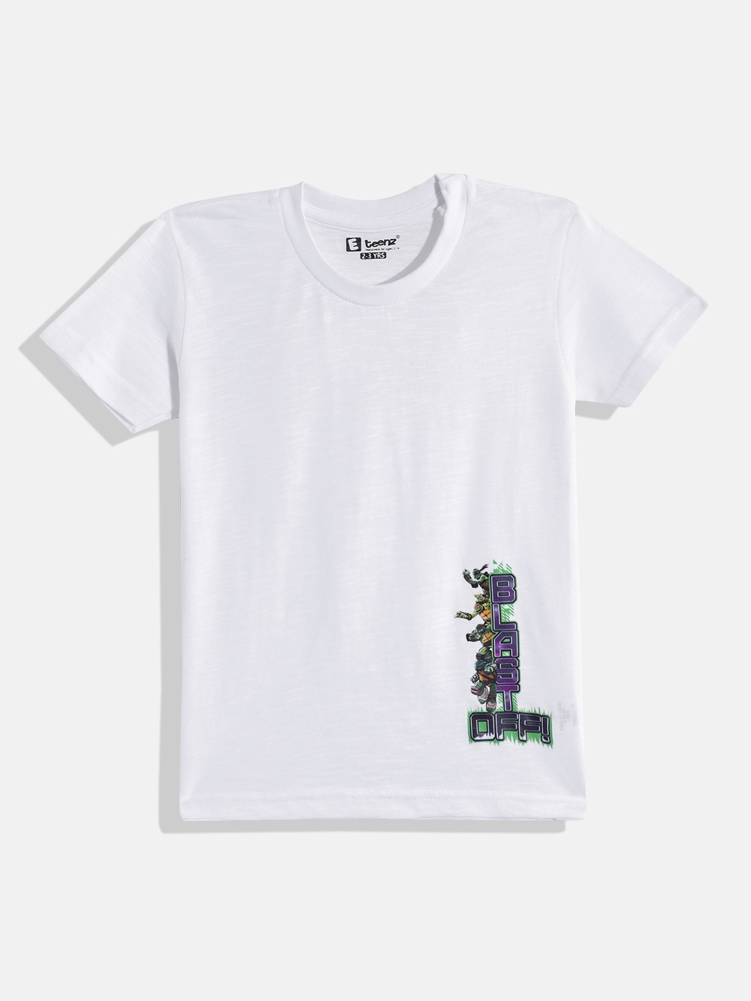 

Eteenz Boys Premium Cotton Mutant Ninja Turtles Printed T-shirt, White