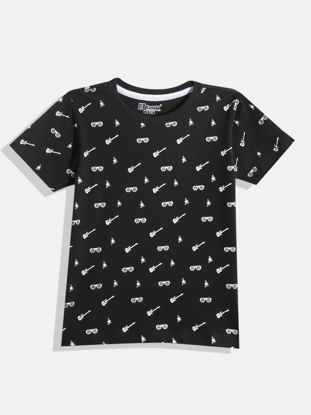 

Eteenz Boys Premium Cotton Conversational Printed T-shirt, Black
